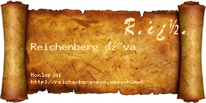 Reichenberg Éva névjegykártya